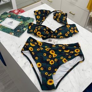 Sunflower high waist bikini never been worn !